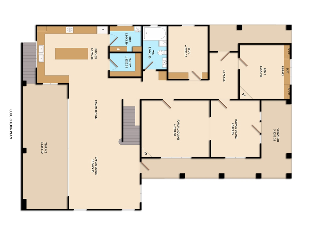 After-Colored Floor Plan