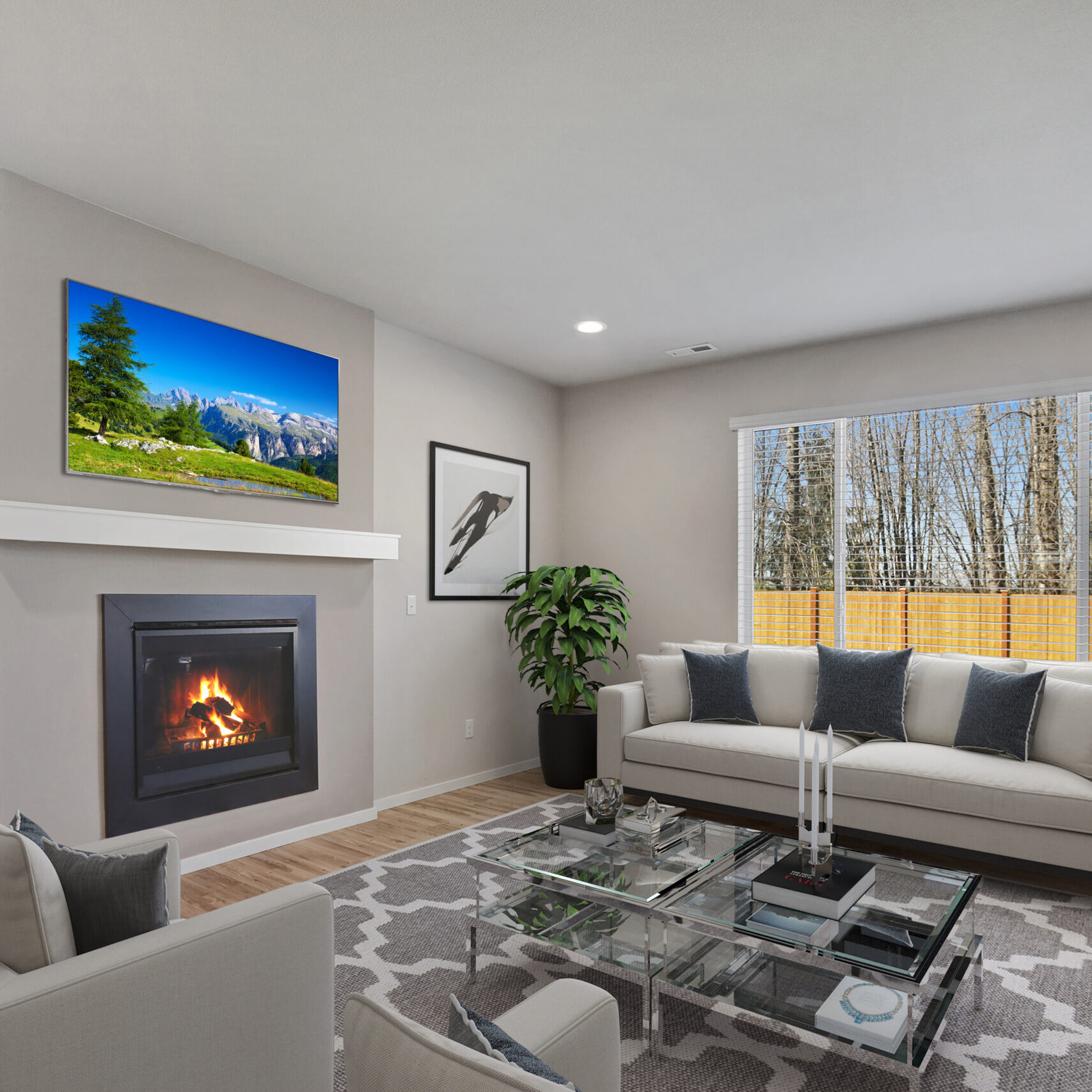 A la carte-Add TV-Fireplace_After